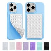 2 Pack Silicone Octo Cup Buddy Sticky Grip Holder,Silicone Suction Cup Phone Case Mount Double Sided,Hands-Free Phone Accessories (White)