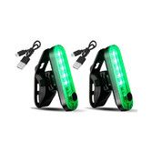 2Pcs Green LED Navigation Lights Kit for Boat Kayak, Stern Light Battery 0perated, Easy Clip on for Night Kayaking, Boating, Green