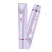 2 in 1 Women Electric Shaver, Dual Head Bikini Trimmer for Women, Body Hair Trimmer, Purple