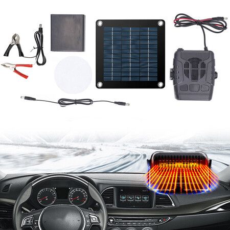 20W  Solar Panel Warm Air Heater and Cooling  Drying Fan Solar Wind Winter Car Summer  Pet House Coop Thermal Fan