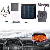 20W  Solar Panel Warm Air Heater and Cooling  Drying Fan Solar Wind Winter Car Summer  Pet House Coop Thermal Fan