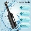 Tooth Polisher,Rechargeable Teeth Polisher with 5 Brush Heads,4 Speed Modes,Tooth Whitening Kit,3 Polish Pastes,IPX6 Waterproof Teeth Cleaning Tools,White