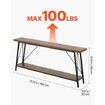 Narrow Console Sofa Table Couch Table 2-Tier for Entryway & Living Room, 1800 x 300 x 800 mm
