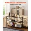 Narrow Console Sofa Table Couch Table 3-Tier for Entryway & Living Room, 1060 x 295 x 735 mm