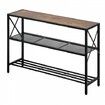 Narrow Console Sofa Table Couch Table 3-Tier for Entryway & Living Room, 1060 x 295 x 735 mm