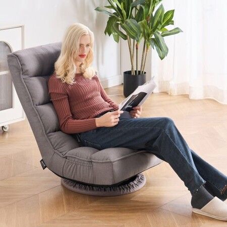 360degree Swivel Floor Gaming Chair with 4 Adjustable Position Folding Chair
