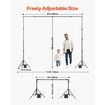 Backdrop Stand Background Stand Kit with 2 Tripod for Party & Photo Studio