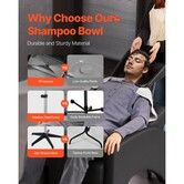 Portable Shampoo Bowl with Drain Hose Adjustable Salon Sink for Barbershop