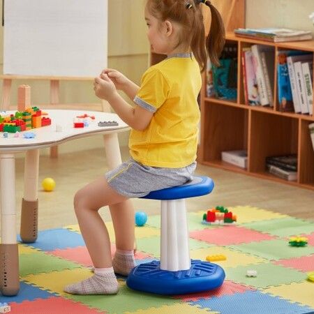 Kids Wobble Chair Active Chair with Sponge Cushion for Age 3-7 Blue