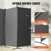 Room Divider 3 Panels Fabric Room Privacy Screen for Office Bedroom Grey