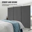 Room Divider 3 Panels Fabric Room Privacy Screen for Office Bedroom Grey