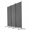 Room Divider 3 Panels Fabric Room Privacy Screen for Office Bedroom Grey
