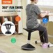 Wobble Chair Height-Adjustable (15.7-21.7") Active Chair Age 12-18 Black