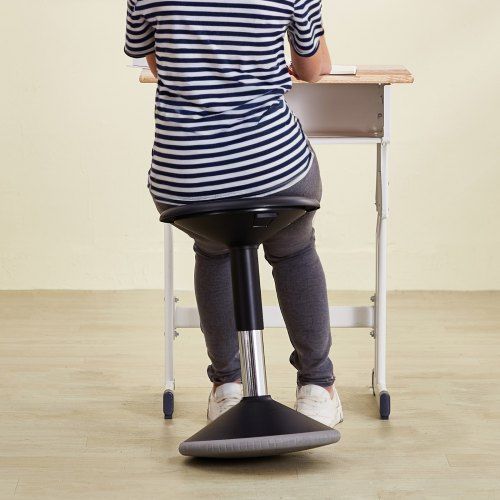 Wobble Chair Height-Adjustable (15.7-21.7") Active Chair Age 12-18 Black