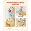 Weaning Table and Chair Set Montessori Toddler Desk with 2 Chairs Wood