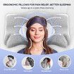 Luxdream Cervical Pillow Memory Foam Contour Neck Shoulder Ergonomic Cooling Sleeping Support for Back Stomach Side Sleepers with Pillowcase