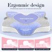 Luxdream Cervical Pillow Memory Foam Contour Neck Shoulder Ergonomic Cooling Sleeping Support for Back Stomach Side Sleepers with Pillowcase