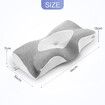 Luxdream Cervical Pillow Memory Foam Contour Neck Shoulder Ergonomic Cooling Sleeping Support for Back Stomach Side Sleepers with Pillowcase