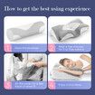 Luxdream Cervical Pillow Memory Foam Contour Neck Shoulder Ergonomic Cooling Sleeping Support for Back Stomach Side Sleepers with Pillowcase