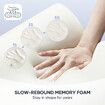 Luxdream Cervical Pillow Memory Foam Contour Neck Shoulder Ergonomic Cooling Sleeping Support for Back Stomach Side Sleepers with Pillowcase