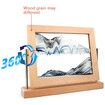 Moving Sand Art Picture Dynamic Sand Picture 3D Sand Art Frame Sandscape Moving Sand Picture for Home and Office Decor, Blue