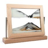 Moving Sand Art Picture Dynamic Sand Picture 3D Sand Art Frame Sandscape Moving Sand Picture for Home and Office Decor, Golden