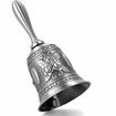Hand Bell Brass Call Bell for Bedside,Dinner,Wedding Silver