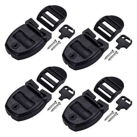 4 Sets Spa Hot Tub Cover Clips, Hot Tub Cover Broken Latch Repair Kit, Replacement 4 Latches Clip Locks for Spa Cover Straps