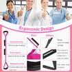 106cm Long Leg Lifter, Rigid Leg Lifter Strap With EVA Handgrips Foot Loop,Leg Lifter After Hip Replacement Knee Surgery Recovery Aids Kit,Pink