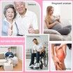 106cm Long Leg Lifter, Rigid Leg Lifter Strap With EVA Handgrips Foot Loop,Leg Lifter After Hip Replacement Knee Surgery Recovery Aids Kit,Pink