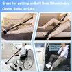 106cm Long Leg Lifter, Rigid Leg Lifter Strap With EVA Handgrips Foot Loop,Leg Lifter After Hip Replacement Knee Surgery Recovery Aids Kit,Black