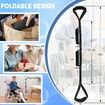 106cm Long Leg Lifter, Rigid Leg Lifter Strap With EVA Handgrips Foot Loop,Leg Lifter After Hip Replacement Knee Surgery Recovery Aids Kit,Black
