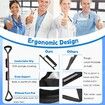 106cm Long Leg Lifter, Rigid Leg Lifter Strap With EVA Handgrips Foot Loop,Leg Lifter After Hip Replacement Knee Surgery Recovery Aids Kit,Black