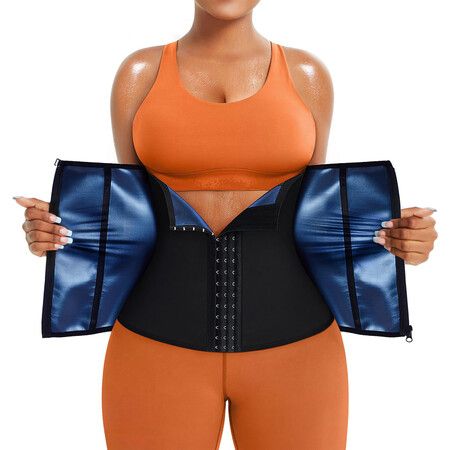 Waist Trainer for Women Lower Belly Waist Trimmer Corset Tummy Wrap Workout Sweat Belt Band Sports Sauna Suit Size:Large