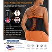 Waist Trainer for Women Lower Belly Waist Trimmer Corset Tummy Wrap Workout Sweat Belt Band Sports Sauna Suit Size:Large