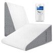 Wedge Pillow for Acid Reflux Relief 30.5cm Bed Wedge Pillow for Headboard Triangle Pillow Wedge,Soft Memory Foam Top Washable Cover