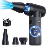 Compressed Air Duster, 180000RPM Jet Dryer Blower, 3 Gear Electric Portable Air Duster for Car Dry, Keyboard Computer Cleaning, Air Bed, Hair Dry