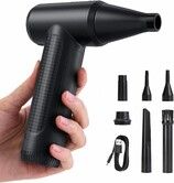 Compressed Air Duster, 150000RPM Brushless Motor, Mini Air Blower for PC Cleaning Kit, Canned Air Duster for Computers