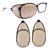 2Pcs Eye Patches for Men Women, Eye Patch for Glasses Silk Patch for Lazy Eye Amblyopia Strabismus and After Surgery, Brown