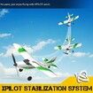 RC Plane Trainer 3CH Remote Control Airplane with Prop Saver, 6 Axis Gyro Stabilizer and 3 Modes to Fly for Beginners, Men Women, Boys and Kids, Green