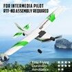 RC Plane Trainer 3CH Remote Control Airplane with Prop Saver, 6 Axis Gyro Stabilizer and 3 Modes to Fly for Beginners, Men Women, Boys and Kids, Green