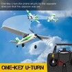 RC Plane Trainer 3CH Remote Control Airplane with Prop Saver, 6 Axis Gyro Stabilizer and 3 Modes to Fly for Beginners, Men Women, Boys and Kids, Green
