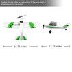 RC Plane Trainer 3CH Remote Control Airplane with Prop Saver, 6 Axis Gyro Stabilizer and 3 Modes to Fly for Beginners, Men Women, Boys and Kids, Green