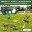 Solar Ultrasonic Animal Repellent,Cat Repellent Outdoor with Motion Detection Waterproof,Raccoon Squirrel Skunk Deer Rabbit Rodent Dog Deterrents