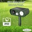 Solar Ultrasonic Animal Repellent,Cat Repellent Outdoor with Motion Detection Waterproof,Raccoon Squirrel Skunk Deer Rabbit Rodent Dog Deterrents