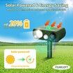 Solar Ultrasonic Animal Repellent,Cat Repellent Outdoor with Motion Detection Waterproof,Raccoon Squirrel Skunk Deer Rabbit Rodent Dog Deterrents