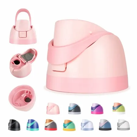 Replacement Lid for Owala Freesip,Compatible with Owala Cup,One Button Water Bottle Top Lid Replacement Accessory,Leakproof,BPA-Free (Pink)