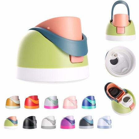Replacement Lid for Owala Freesip,Compatible with Owala Cup,One Button Water Bottle Top Lid Replacement Accessory,Leakproof,BPA-Free (Fruit Green)