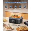 Cordless Electric Lunch Box,Rechargeable Self-Heating Food Warmer with 16000mAh Battery,1L Heated Lunch Box with Smart Reservation & Keep Warm