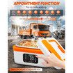 Cordless Electric Lunch Box,Rechargeable Self-Heating Food Warmer with 16000mAh Battery,1L Heated Lunch Box with Smart Reservation & Keep Warm White